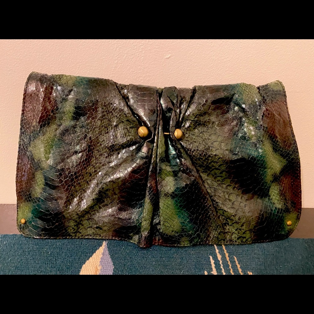 Deena & Ozzy Snakeprint Clutch